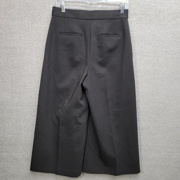 THEORY WIDE LEG CROP WOOL BLEND PANTS, SIZE 4 - Picture 2 of 10